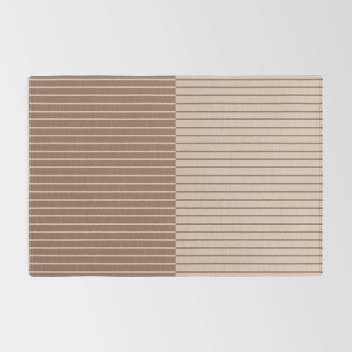 Color Block Lines XLII Coffee Creme Rug Gallery Image 2