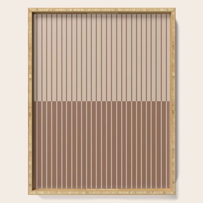 Color Block Lines XLII Coffee Creme Serving Tray Gallery Image 1