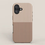 Color Block Lines XLII Coffee Creme iPhone Case Gallery Image 1