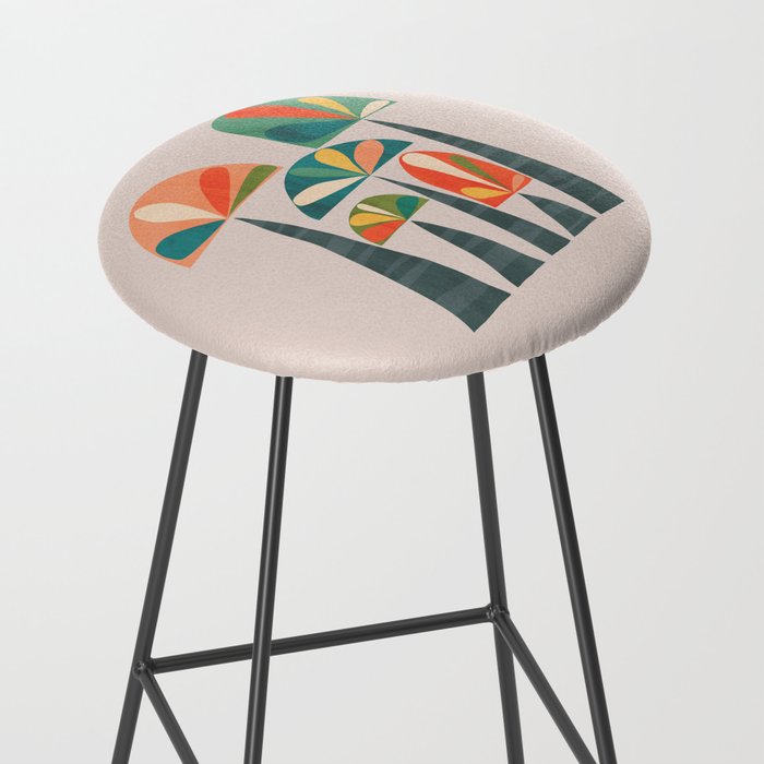 Quirky retro palm trees Stool Gallery Image 2