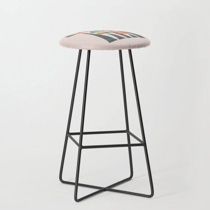Quirky retro palm trees Stool Gallery Image 1