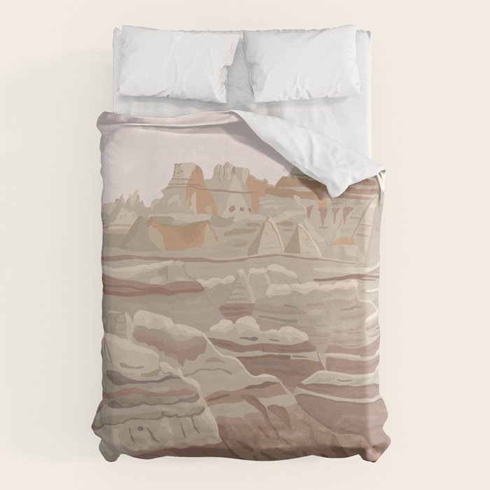 Badlands National Park Duvet Cover Gallery Image 1