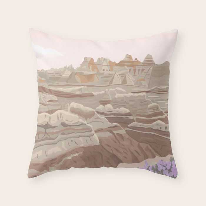 Badlands National Park Throw Pillow Gallery Image 6