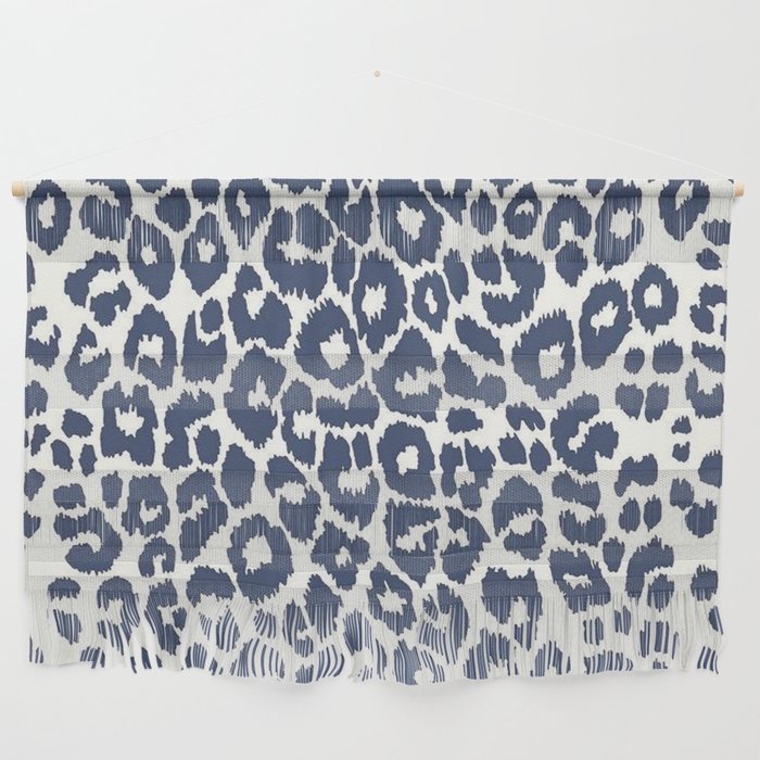 Ink Blue Leopard Print Wall Hanging Gallery Image 1