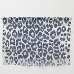 Ink Blue Leopard Print Wall Hanging Gallery Image 1