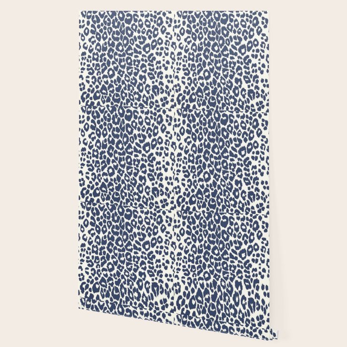 Ink Blue Leopard Print Wallpaper Gallery Image 2