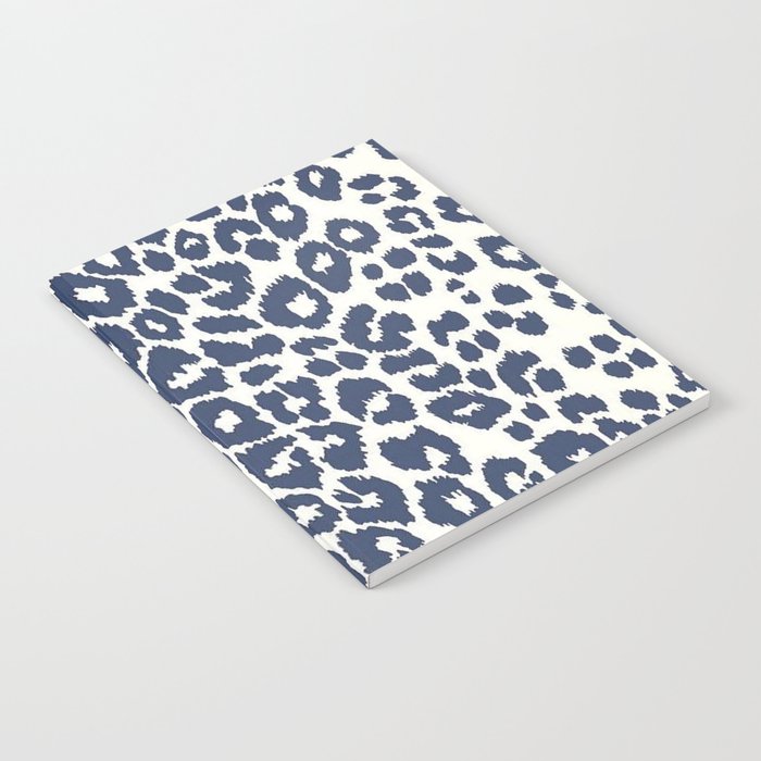 Ink Blue Leopard Print Notebook Gallery Image 1