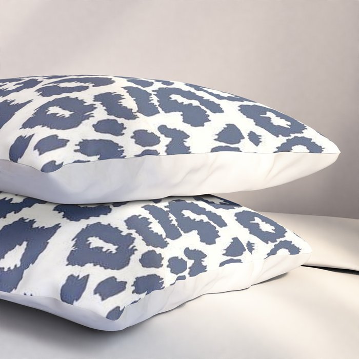 Ink Blue Leopard Print Pillow Sham Gallery Image 3