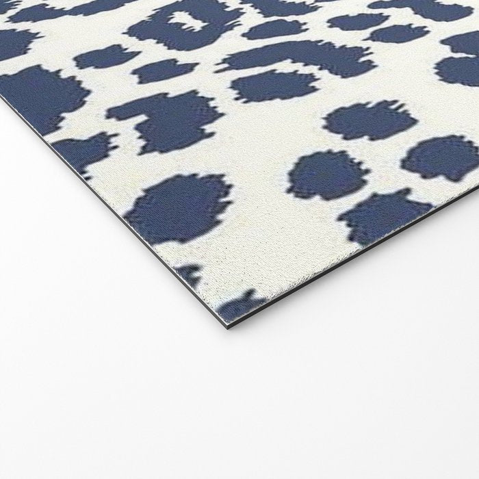 Ink Blue Leopard Print Welcome Mat Gallery Image 2