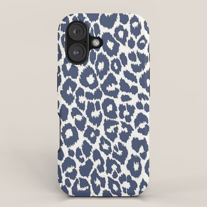 Ink Blue Leopard Print iPhone Case Gallery Image 1