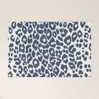 Ink Blue Leopard Print Welcome Mat Gallery Image 1