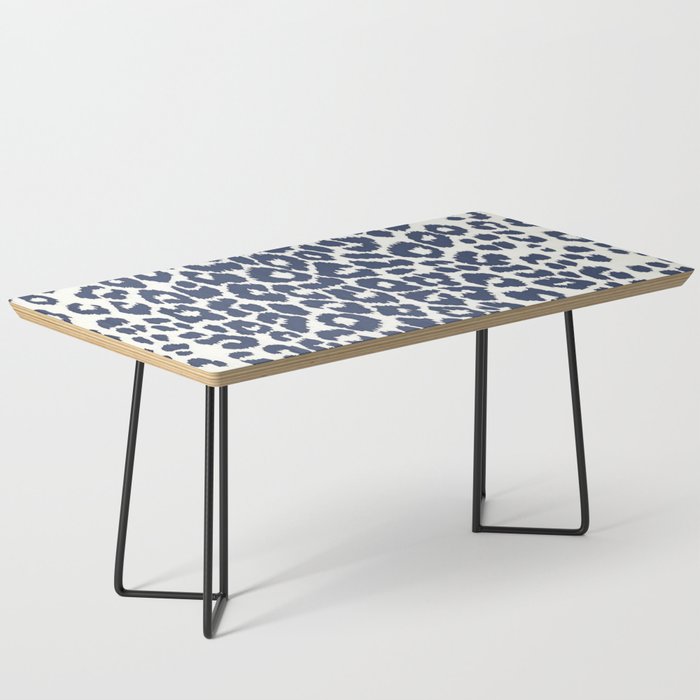 Ink Blue Leopard Print Coffee Table Gallery Image 1
