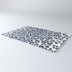 Ink Blue Leopard Print Rug Gallery Image 3