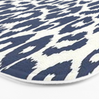 Ink Blue Leopard Print Bath Mat Gallery Image 3