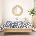 Ink Blue Leopard Print Duvet Cover Gallery Image 3