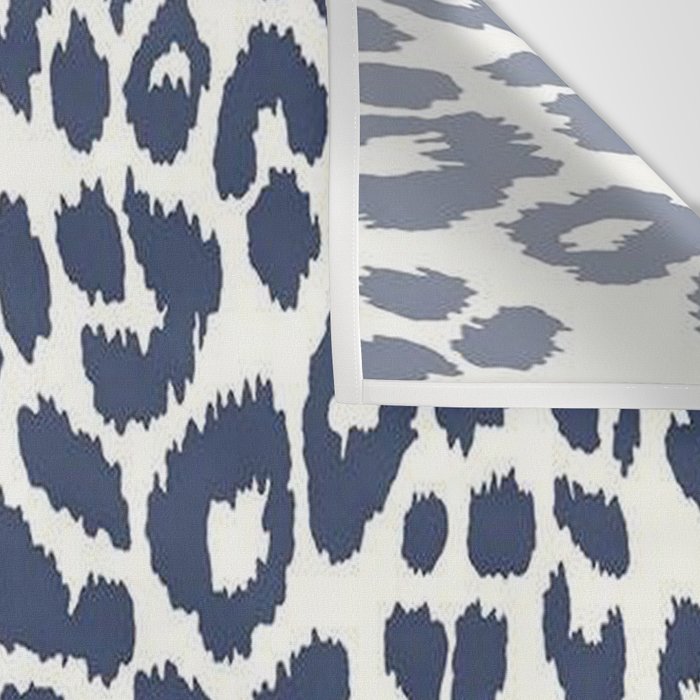 Ink Blue Leopard Print Wall Tapestry Gallery Image 3