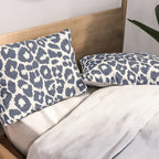Ink Blue Leopard Print Pillow Sham Gallery Image 2