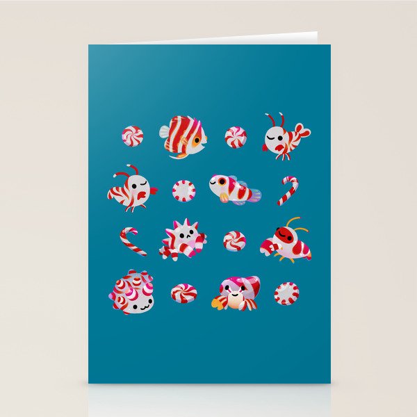 Sea Peppermint Candies Stationery Card Gallery Image 1