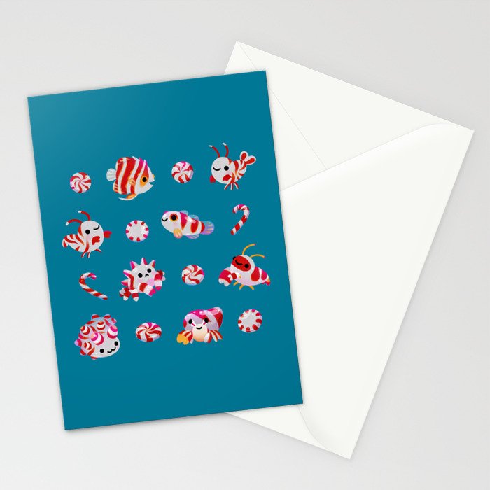 Sea Peppermint Candies Stationery Card Gallery Image 2