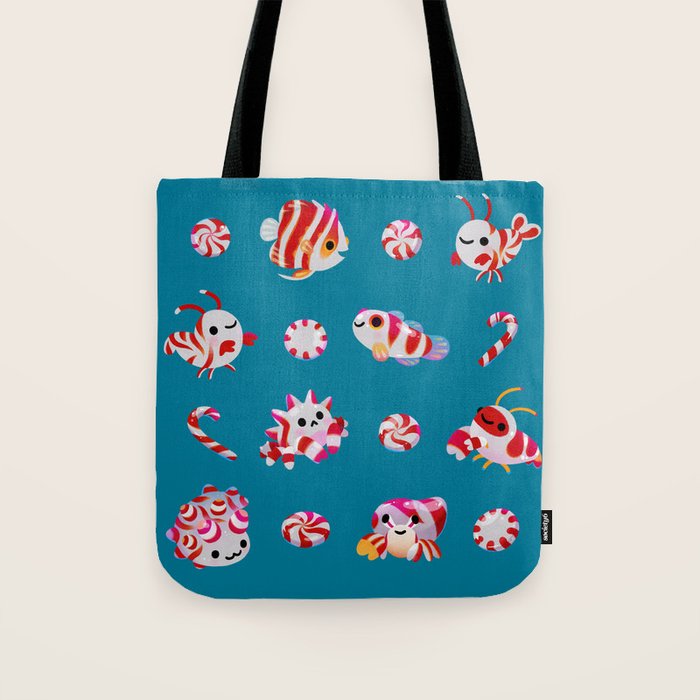 Sea Peppermint Candies Tote Bag Gallery Image 1