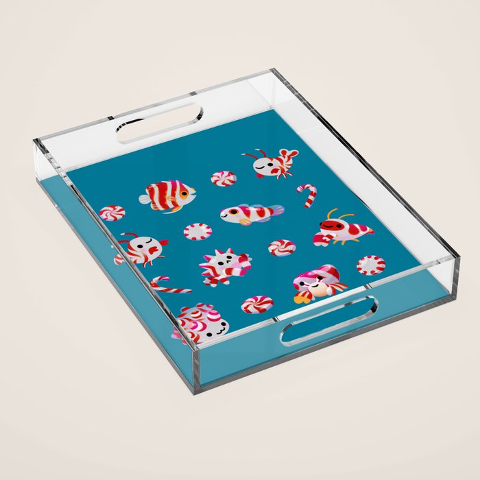 Sea Peppermint Candies Acrylic Tray Gallery Image 1