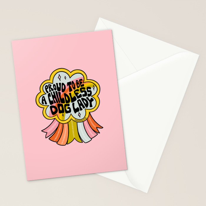 Proud To Be A Childless Dog Lady Stationery Card Gallery Image 2