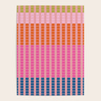 Geometric Stacked Stripes Vertical Multicolor Pattern in Pink Orange Blue Poster Gallery Image 4