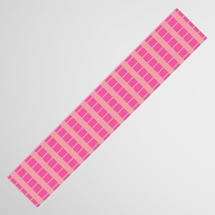 Geometric Stacked Stripes Vertical Multicolor Pattern in Pink Orange Blue Table Runner Gallery Image 3
