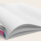 Geometric Stacked Stripes Vertical Multicolor Pattern in Pink Orange Blue Notebook Gallery Image 2