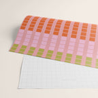 Geometric Stacked Stripes Vertical Multicolor Pattern in Pink Orange Blue Wrapping Paper Gallery Image 2