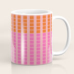 Geometric Stacked Stripes Vertical Multicolor Pattern in Pink Orange Blue Coffee Mug Gallery Image 1