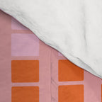 Geometric Stacked Stripes Vertical Multicolor Pattern in Pink Orange Blue Comforter Gallery Image 4