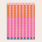 Geometric Stacked Stripes Vertical Multicolor Pattern in Pink Orange Blue Notebook Gallery Image 4