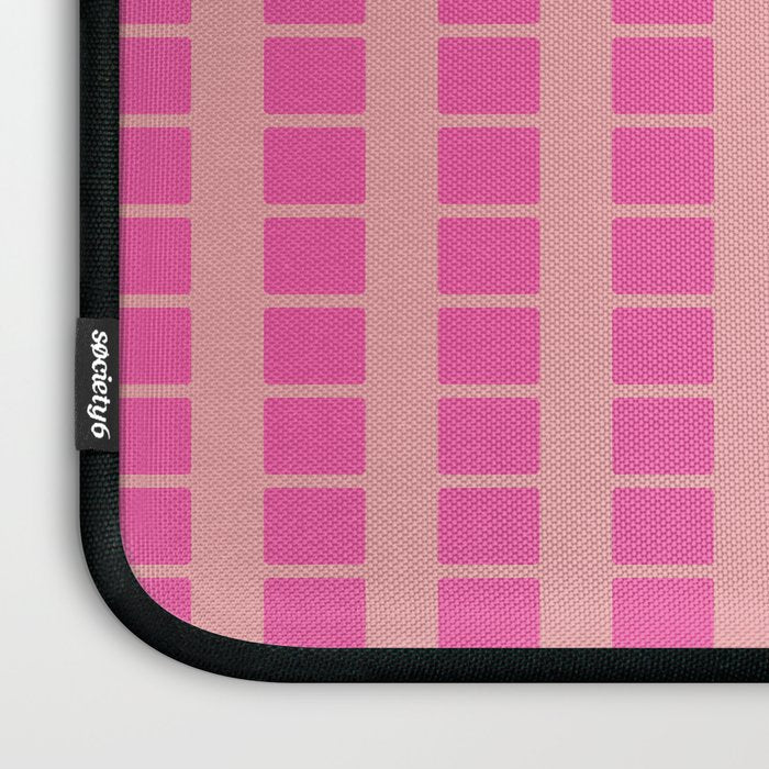 Geometric Stacked Stripes Vertical Multicolor Pattern in Pink Orange Blue Laptop Sleeve Gallery Image 3
