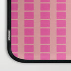 Geometric Stacked Stripes Vertical Multicolor Pattern in Pink Orange Blue Laptop Sleeve Gallery Image 3