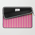 Geometric Stacked Stripes Vertical Multicolor Pattern in Pink Orange Blue Laptop Sleeve Gallery Image 2
