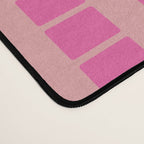 Geometric Stacked Stripes Vertical Multicolor Pattern in Pink Orange Blue Desk Mat Gallery Image 4