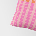 Geometric Stacked Stripes Vertical Multicolor Pattern in Pink Orange Blue Pillow Sham Gallery Image 4