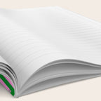 Green and Pink Brush Stroke Stripes Notebook Gallery Image 2