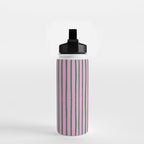 Green and Pink Brush Stroke Stripes Water Bottle Gallery Image 2