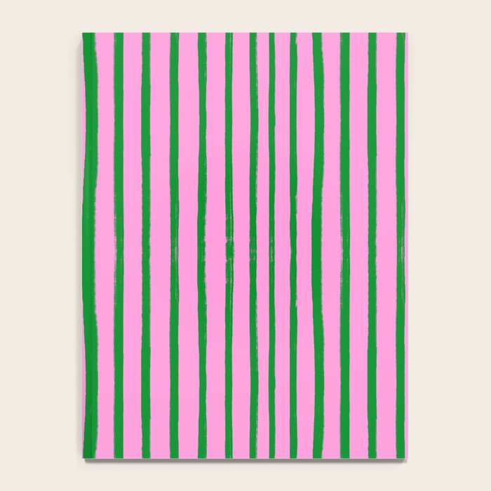Green and Pink Brush Stroke Stripes Notebook Gallery Image 4