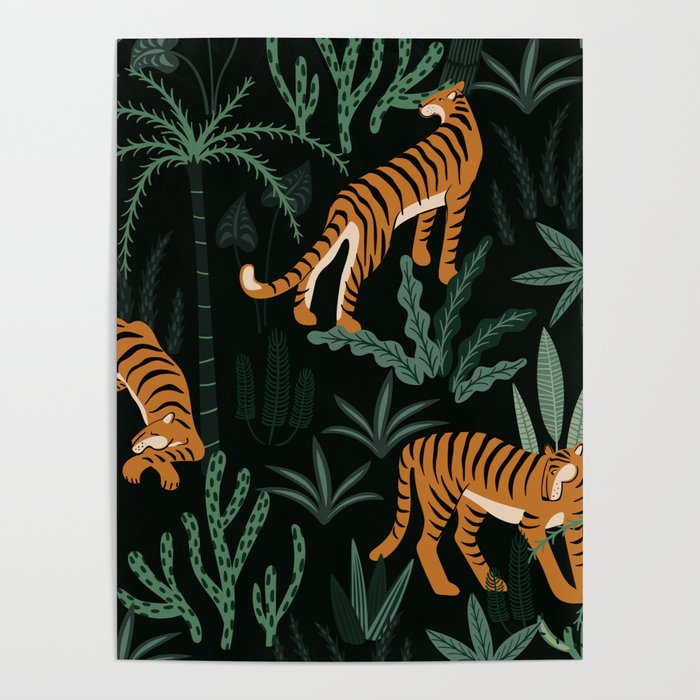 Evening Prowl, Tiger Prints Poster Gallery Image 4
