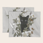 Cat With Flowers Placemat Gallery Image 1