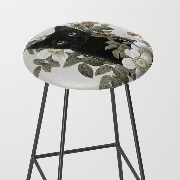 Cat With Flowers Stool Gallery Image 2