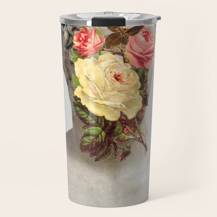 Bust With Flowers Travel Mug Gallery Image 1