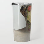 Bust With Flowers Travel Mug Gallery Image 3