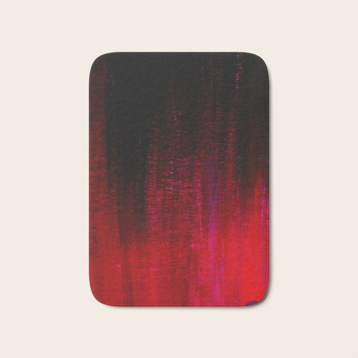 Red and Black Abstract Bath Mat Gallery Image 1
