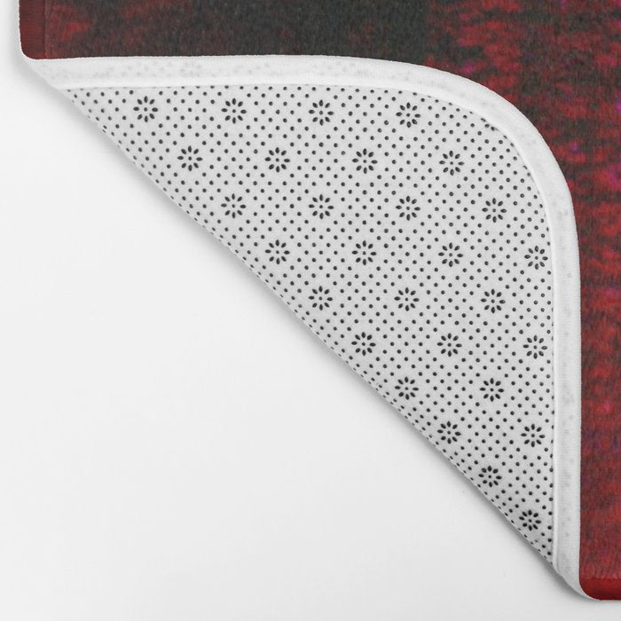Red and Black Abstract Bath Mat Gallery Image 2