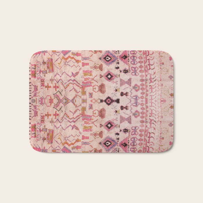 Vintage Moroccan Design Bath Mat Gallery Image 1