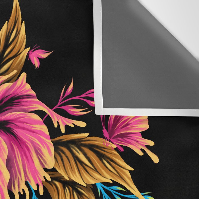 Hibiscus Butterflies - Multicolor Wall Tapestry Gallery Image 3